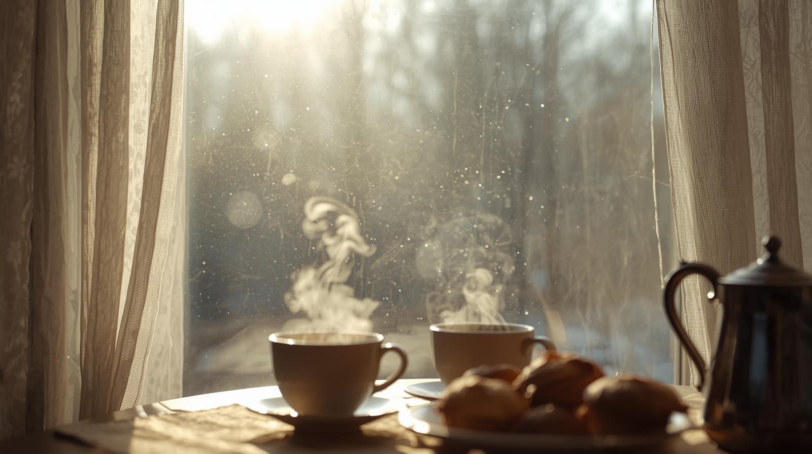 Breakfast table, morning light